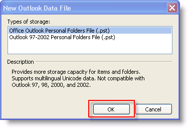 Outlook 2007 - Backup