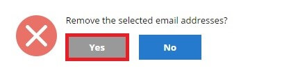 Plesk - remover e-mail