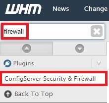 WHM - Firewall